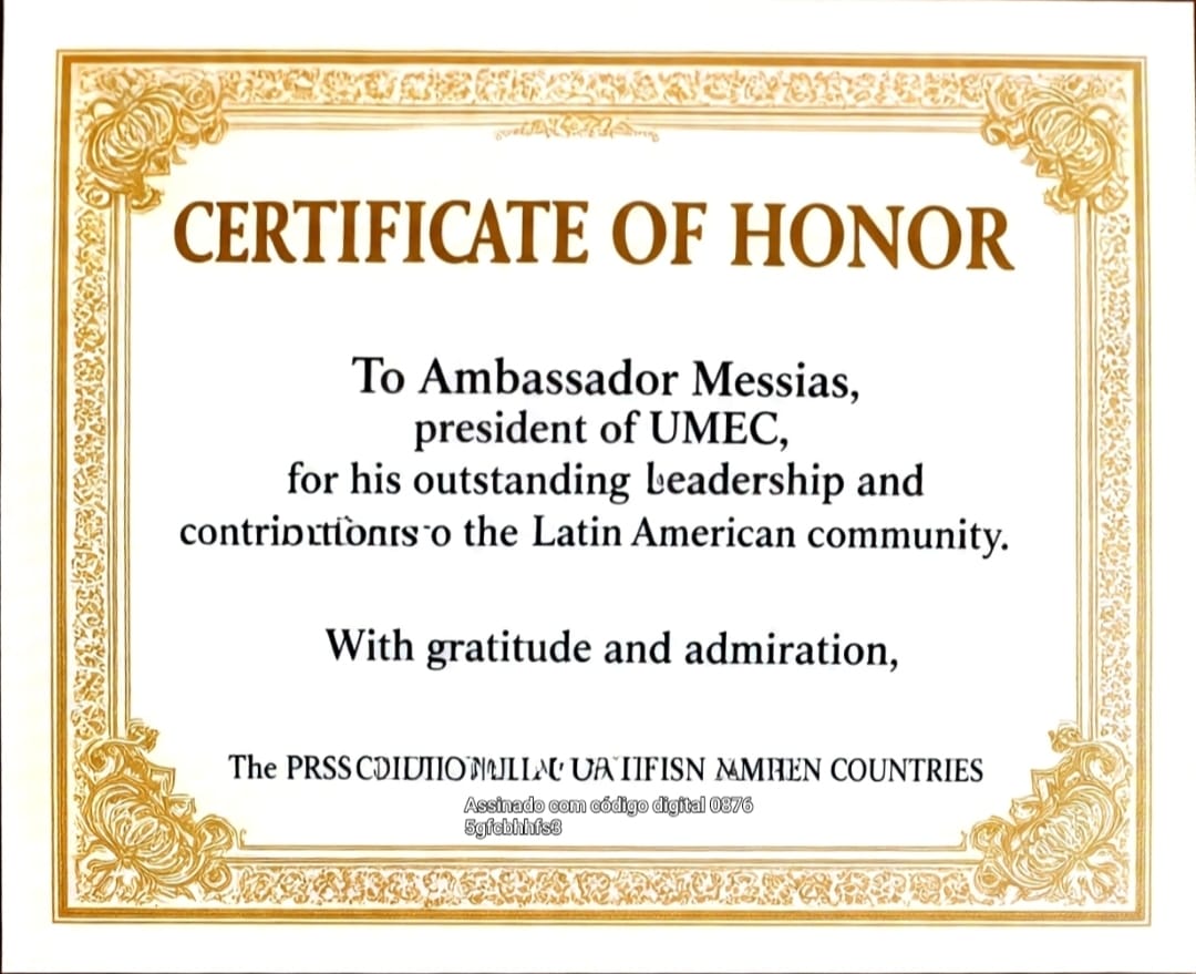 Certificado José Messias